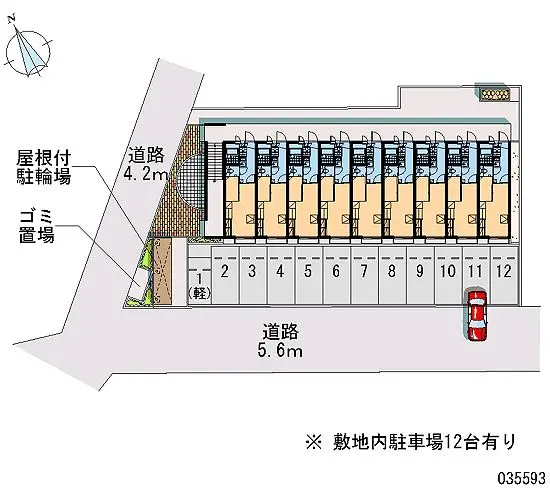 ★手数料０円★四日市市東新町 月極駐車場